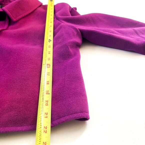 Laura Ashley Fuchsia Pea coat with pockets Size Extra Large XL - Picture 7 of 7